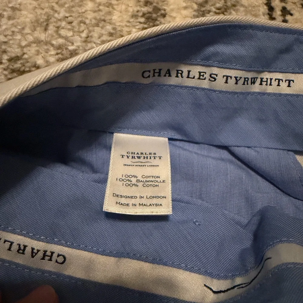 NWOT Charles Tyrwhitt Men’s Light Gray Dress Pants 34W 32L - Picture 2 of 5